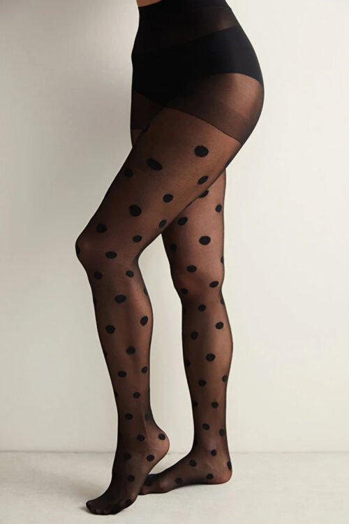 Big Dot Black Sheer Pantyhose – Penti