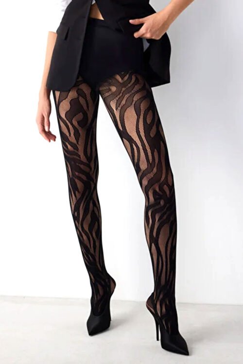 Black Zebra Net Tights – Penti